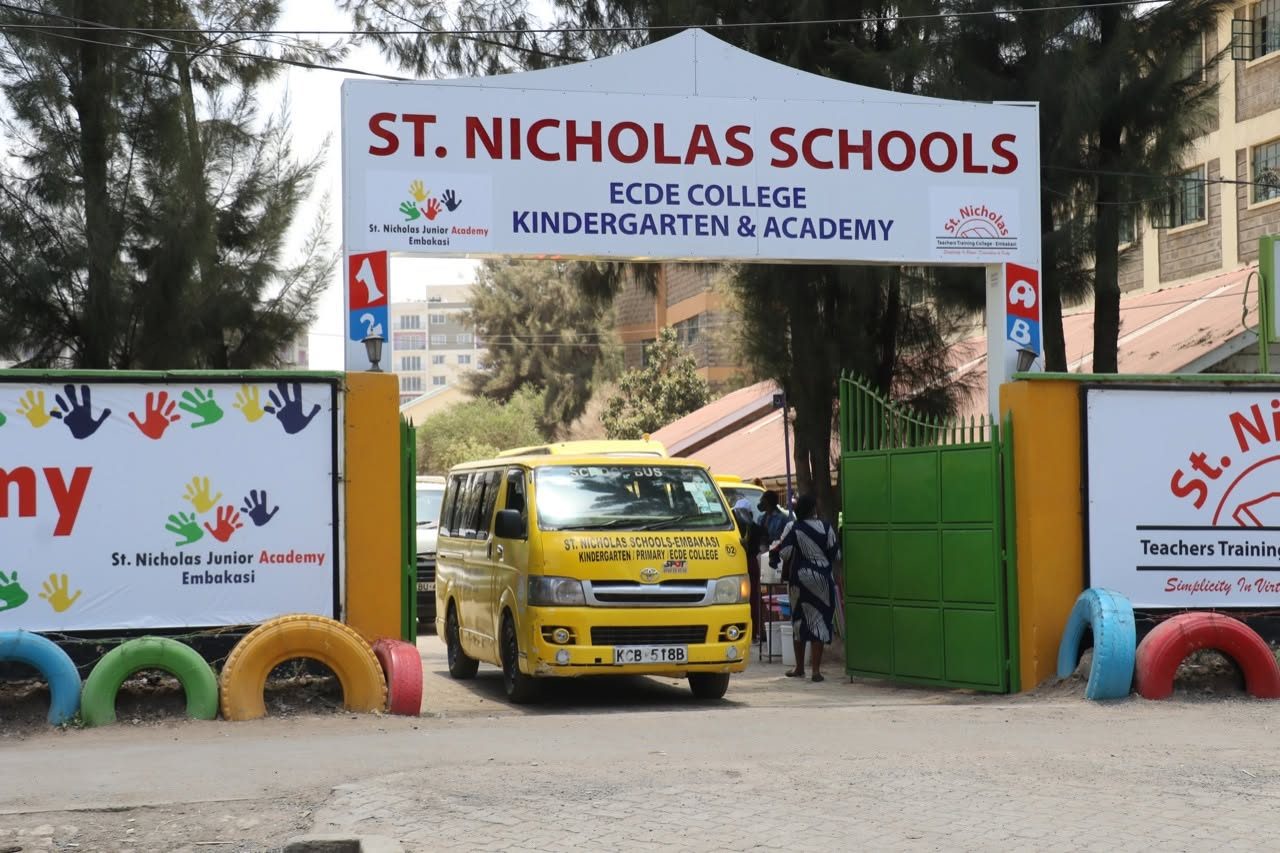 The St. Nicholas Schools gate in Embakasi